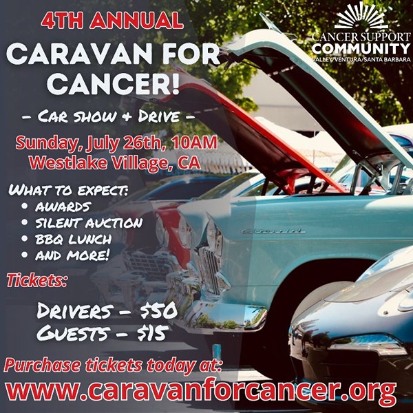 Caravan For Cancer Car Show flyer July 2026